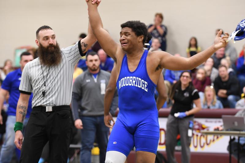 Taeshaun Ford-Jackson of Woodbridge, a senior, was Henlopen Conference champion at 195 pounds. DAVE FREDERICK PHOTO